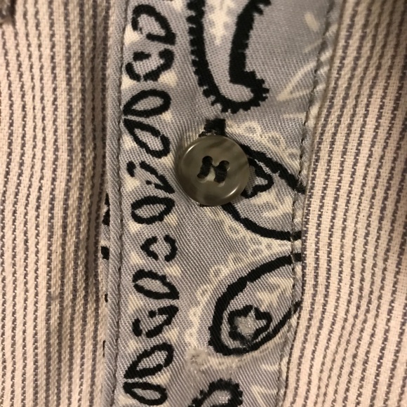 Free People All Patched Up Chambray Button Down - Picture 6 of 7